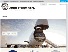 Tablet Screenshot of airlife-freight.com